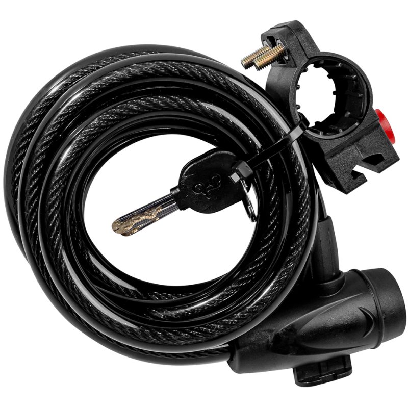 BRÜDER MANNESMANN antivol câble pour vélo, 1,8 mètre, noir
